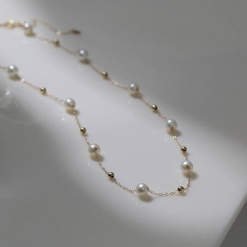 Jessica Pearl Necklace and Bracelet Set in Gold Vermeil or Silver - House Of Pearls